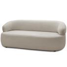 Sofá 3 Lugares Orgânico Sala De Estar Living 170cm Carmen F04 Bouclê Bege - Lyam Decor