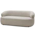 Sofá 3 Lugares Orgânico Sala de Estar Living 170cm Carmen F04 Bouclê Bege - Lyam Decor