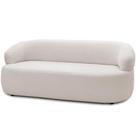 Sofá 3 Lugares Orgânico Sala De Estar Living 170cm Carmen F04 Bouclê Cru - Lyam Decor