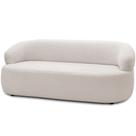 Sofá 3 Lugares Orgânico Sala de Estar Living 170cm Carmen F04 Bouclê Off White Lyam Decor