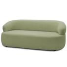 Sofá 3 Lugares Orgânico Sala de Estar Living 170cm Carmen F04 Bouclê Verde Oliva - Lyam Decor