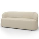 Sofá 3 Lugares Orgânico Sala de Estar Living 170cm Carmen F04 Linho Creme - Lyam Decor