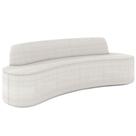 Sofá 3 Lugares para Sala de Estar Living 180cm Koane D06 Bouclê Off White - Mpozenato