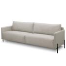 Sofá 3 Lugares Para Sala de Estar Living 204cm Industrial Italy F04 Linho Cru - Lyam Decor