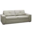 Sofá 3 Lugares Para Sala De Estar Living 205cm Vienne L06 Couro Cinza Claro - Lyam Decor