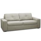 Sofá 3 Lugares Para Sala De Estar Living 205cm Vienne L06 Couro Pérola - Lyam Decor