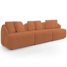 Sofá 3 Lugares Para Sala de Estar Living 228cm Arlo F04 Bouclê Terracota Lyam Decor Sofá 3 Lugares Para Sala de Estar Living 228cm Arlo F04 Bouclê Terracota Lyam Decor