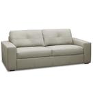 Sofá 3 Lugares Para Sala de Estar Living 235cm Vienne L06 Couro Cinza Claro - Lyam Decor