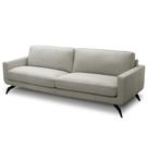Sofá 3 Lugares Para Sala Living 240cm Vults L08 Couro Pérola - Mpozenato