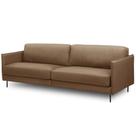 Sofá 3 Lugares Para Sala Living Industrial 240cm Romero L06 Couro Marrom Claro - Lyam Decor Sofá 3 Lugares Para Sala Living Industrial 240cm Romero L06 Couro Marrom Claro - Lyam Decor