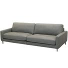 Sofá 3 Lugares Para Sala Living Industrial 270cm Ávila L06 Couro Cinza Claro - Lyam Decor