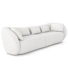 Sofá 3 Lugares Para Sala Living Orgânico 212cm Eça P08 Bouclê Branco - Lyam Decor