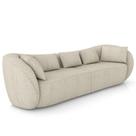 Sofá 3 Lugares Para Sala Living Orgânico 212cm Eça P08 Linho Itacaré Bege - Lyam Decor