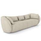Sofá 3 Lugares Para Sala Living Orgânico 212cm Eça P08 Linho Itacaré Off White Lyam Decor