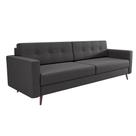 Sofá 3 Lugares Pé Palito Living Linho Cotton Grafite 210 cm