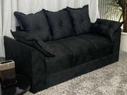 Sofá 3 Lugares Preto 601 Paris Sofá 3 Lugares Preto 601 Paris