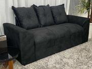 Sofá 3 Lugares Preto 601 Porto