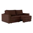 Sofá 3 Lugares Retrátil Berna Suede Marrom 210 cm