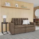 Sofá 3 Lugares Retrátil Colônia Suede Bege