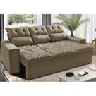 Sofá 3 Lugares Retrátil e Reclinável 2,00m Cama inBox Smal com bordado pantográfico Suede Castor Sofá 3 Lugares Retrátil e Reclinável 2,00m Cama inBox Smal com bordado pantográfico Suede Castor