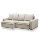 Sofá 3 Lugares Retrátil e Reclinável 215cm com Molas ENSACADAS Erick - Veludo Bege