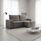 Sofá 3 Lugares Retrátil e Reclinável 220cm Belize Cinza Sofá 3 Lugares Retrátil e Reclinável 220cm Belize Cinza