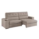 Sofá 3 Lugares Retrátil E Reclinável 230cm Multimóveis Cr45243 Castor Castor
