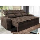 Sofá 3 Lugares Retrátil e Reclinável Cama inBox Senses 2,00m Velusoft Café Sofá 3 Lugares Retrátil e Reclinável Cama inBox Senses 2,00m Velusoft Café