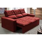 Sofá 3 Lugares Retrátil e Reclinável Cama inBox Slim 2,00m Velusoft Vermelho