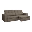 Sofá 3 Lugares Retrátil e Reclinável Flexforma Versalhes Cinza Urbano 230 cm