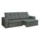 Sofá 3 Lugares Retrátil e Reclinável Living Versalhes Veludo Cinza 230 cm