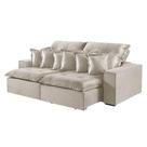 Sofá 3 Lugares Retrátil E Reclinável M-144 Veludo Martins Creme