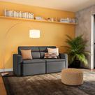 Sofá 3 Lugares Retrátil e Reclinavél Munster Suede Grafite 180 cm
