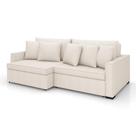 Sofá 3 Lugares Retrátil e Reclinável Rivera Linho Bouclé Cru 205 cm Sofá 3 Lugares Retrátil e Reclinável Rivera Linho Bouclé Cru 205 cm