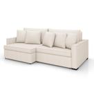 Sofá 3 Lugares Retrátil e Reclinável Rivera Linho Bouclé Cru 225 cm Sofá 3 Lugares Retrátil e Reclinável Rivera Linho Bouclé Cru 225 cm