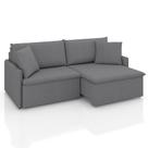 Sofá 3 Lugares Retrátil e Reclinável Stilo Linho Grafite 194 cm