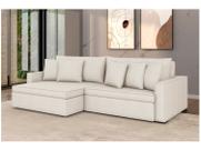 Sofá 3 Lugares Retrátil Reclinável Bouclé Mediterrâneo Peruggia Flexforma Estofados