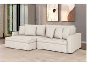 Sofá 3 Lugares Retrátil Reclinável Bouclé Mediterrâneo Peruggia Flexforma Estofados