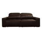 Sofá 3 Lugares Retrátil Reclinável Levi 250cm Couro Capuccino - Sallar Home