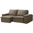 Sofá 3 Lugares Retrátil Reclinável Para Sala 205cm Malfati F04 Veludo Amêndoa - Lyam Decor
