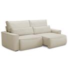 Sofá 3 Lugares Retrátil Reclinável Para Sala De Estar 210cm Odilon F04 Linho Creme - Lyam Decor