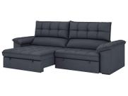 Sofá 3 Lugares Retrátil Reclinável Slim Molas Ensacadas Milano BestHouse Sofás