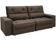 Sofá 3 Lugares Retrátil Reclinável Suede Palatino Linoforte
