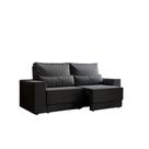Sofá 3 Lugares Retrátil Sochi Suede Grafite
