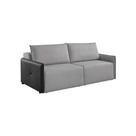 Sofá 3 Lugares Retrátil Urban Linho Cinza e Preto 200 cm