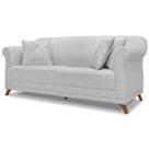 Sofa 3 Lugares Retro Polo 200cm Com Almofada Linho Grigio Ezz Sofa 3 Lugares Retro Polo 200cm Com Almofada Linho Grigio Ezz