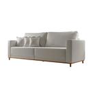 Sofá 3 Lugares Riviera Linho Cinza 190 cm