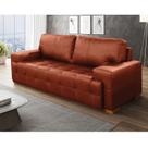 Sofá 3 Lugares Roma 230cm Laranja Conhaque Sofá 3 Lugares Roma 230cm Laranja Conhaque