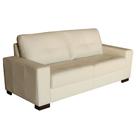 Sofá 3 Lugares Sala de Estar 200cm Milão Couro Off White - Gran Belo