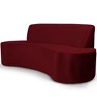 Sofá 3 Lugares Sala de Estar 230 cm Bélgica Veludo Marsala G15 - Gran Belo